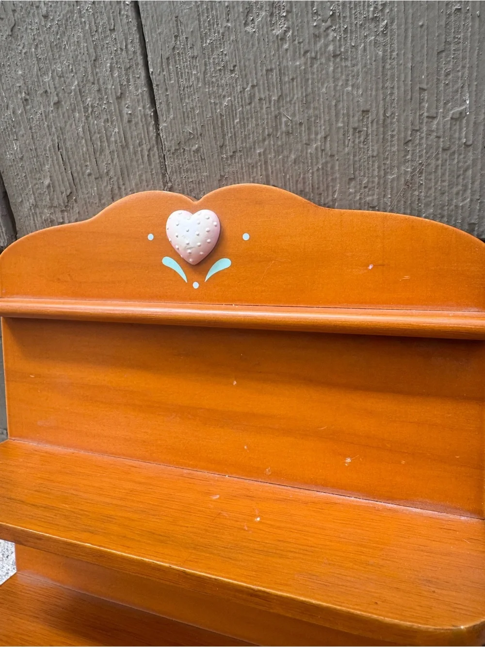 Wood Trinket Shelf with Heart